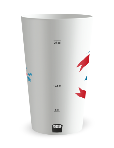 Witte beker aan de voorkant - Kerstmagie - Ecocup