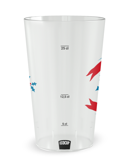 Gobelet blanc de dos - Magie de Noël - Ecocup