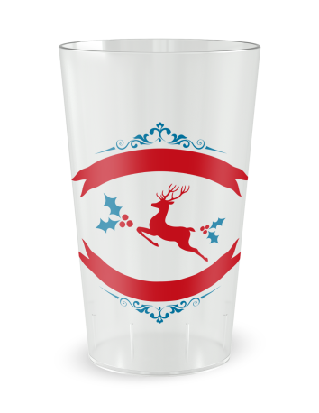 Witte beker achteraanzicht - Kerstmagie - Ecocup