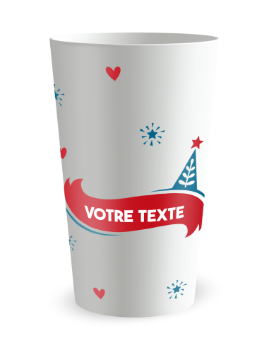 Witte beker aan de voorkant - Beste wensen - Ecocup