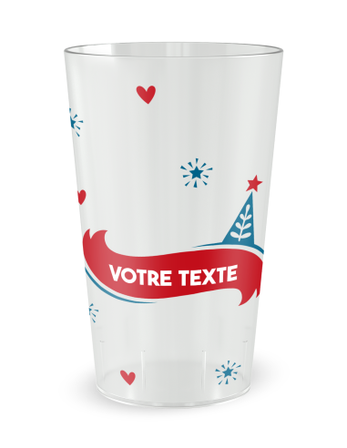Gobelet transparent de face - Meilleurs vœux - Ecocup