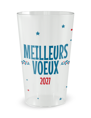 Transparante beker aan de voorkant - nieuwjaarsbeker - Ecocup