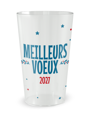 Transparante beker aan de voorkant - nieuwjaarsbeker - Ecocup