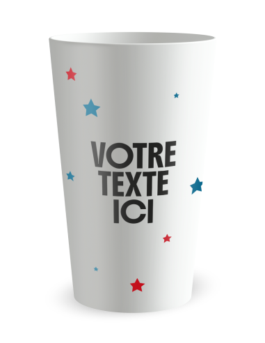 Witte beker achteraanzicht - Rendieren en spar - Ecocup