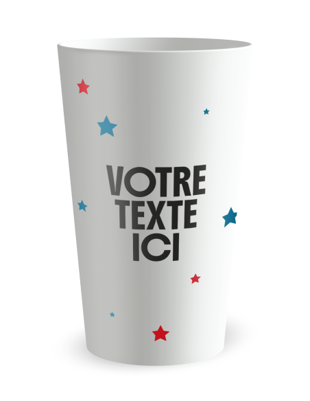 Witte beker achteraanzicht - Rendieren en spar - Ecocup