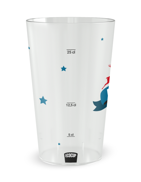 Gobelet transparent Graduation - Rennes et sapin - Ecocup