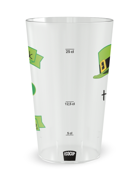 Gobelet transparent Graduation - Fête Saint Patrick - Ecocup