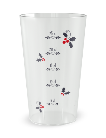 Gobelet transparent de face - Sapin de Noël - Ecocup 2
