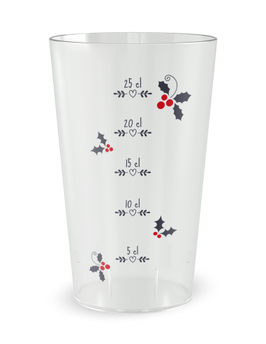 Gobelet transparent Graduation - Sapin de Noël - Ecocup