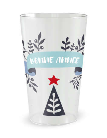 Transparante beker aan de voorkant - kerstboom beker - Ecocup