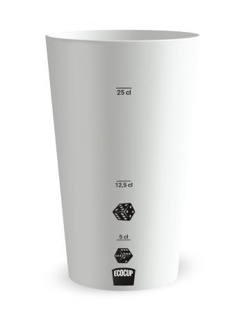 Gobelet blanc de face - soirée casino - Ecocup 2