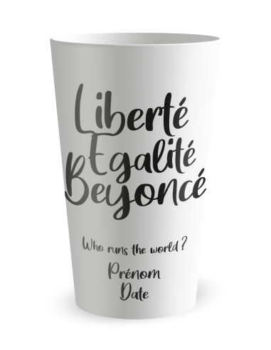 Gobelet blanc de face - Beyoncé - Ecocup