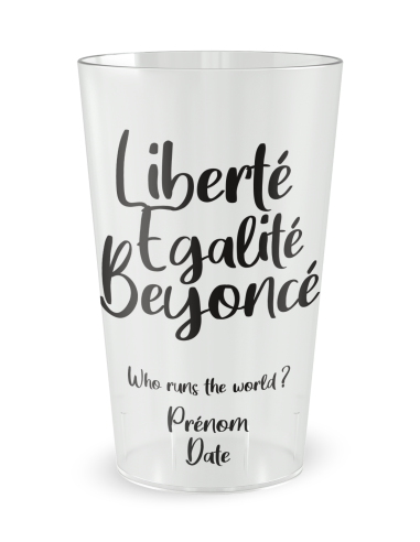 Gobelet transparent de face - Beyoncé - Ecocup