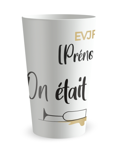 Gobelet blanc de face - Mariage EVJF - On Était Sobres …Au Début - Ecocup