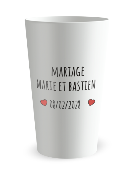 Witte beker achteraanzicht - Liefde - Ecocup