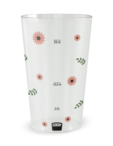 Transparante beker achteraanzicht - Romantische Landelijke Bruiloft - Ecocup