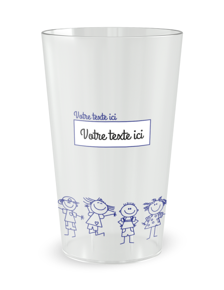 Transparante beker - Voornaam - ronde kinderbeker - Ecocup