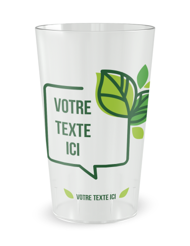 Transparante beker aan de voorkant - natuurbeker - Ecocup