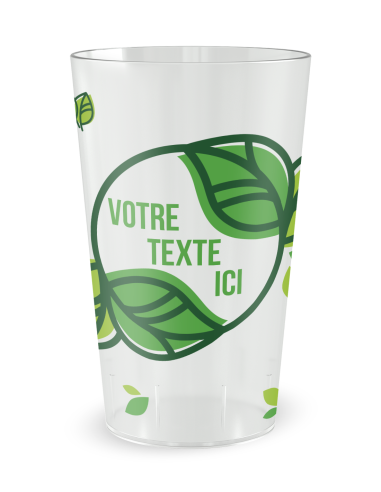 Gobelet transparent de face - cercle végétal - Ecocup