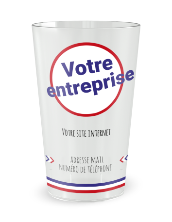 Gobelet blanc de face - entreprise carte de visite Made in France - Ecocup 2