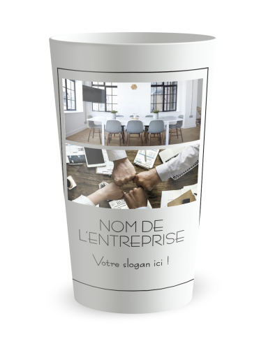 Witte beker aan de voorkant - Bedrijfsbeker - Visitekaartje & Foto's - Ecocup