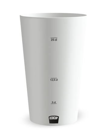 Gobelet blanc de face - entreprise carte de visite responsable - Ecocup 2