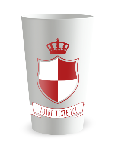 Witte beker aan de voorkant - Wapenschild Kroon - Ecocup