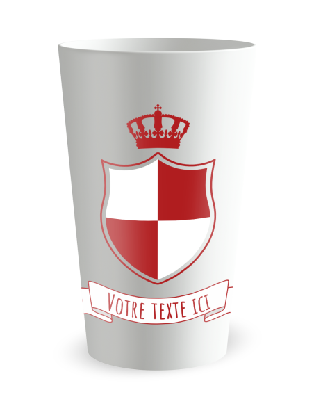 Witte beker aan de voorkant - Wapenschild Kroon - Ecocup