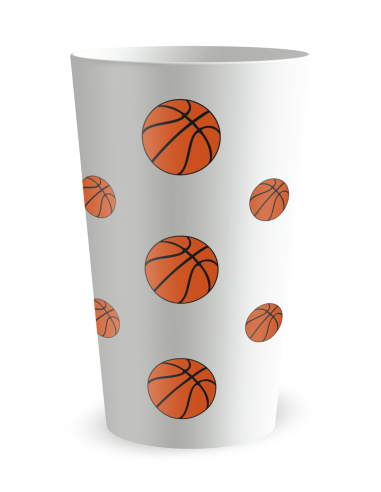 Gobelet blanc de dos - Ecocup basketball - Ecocup