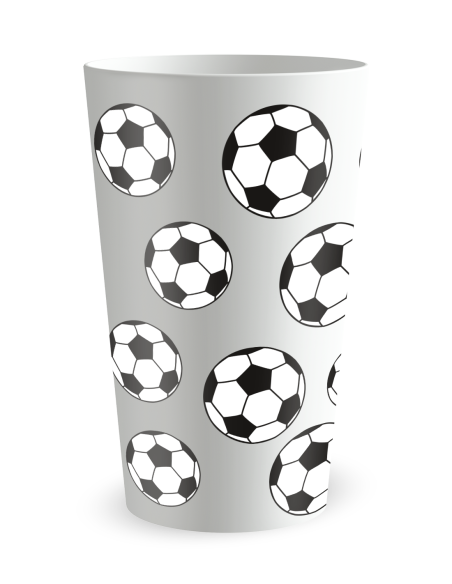 Witte beker achteraanzicht - voetbalbeker - Ecocup
