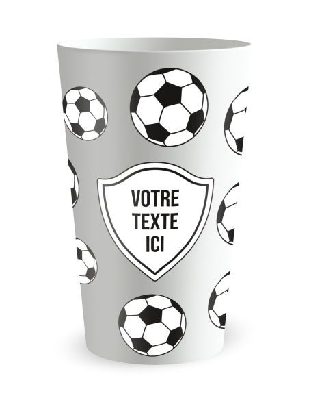 Gobelet blanc de face - football - Ecocup