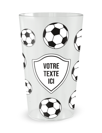 Transparante beker aan de voorkant - voetbalbeker - Ecocup