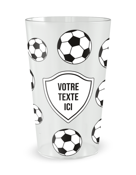 Transparante beker aan de voorkant - voetbalbeker - Ecocup