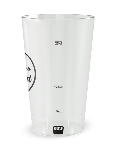 Gobelet transparent Graduation - mariage cœur rouge - Ecocup