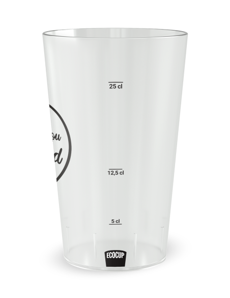 Gobelet transparent Graduation - mariage cœur rouge - Ecocup