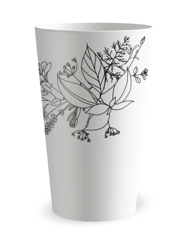 Witte beker aan de voorkant - bruiloftsbeker - Ecocup