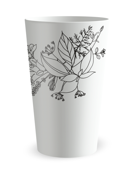 Witte beker aan de voorkant - bruiloftsbeker - Ecocup