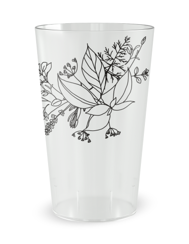 Gobelet transparent de face - mariage composition - Ecocup