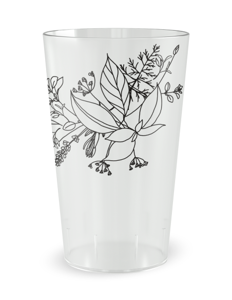 Gobelet transparent de face - mariage composition - Ecocup