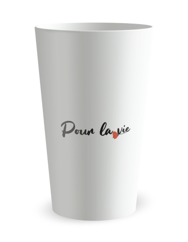 Witte beker - Voornaam - trouwbeker Klaproos - Ecocup