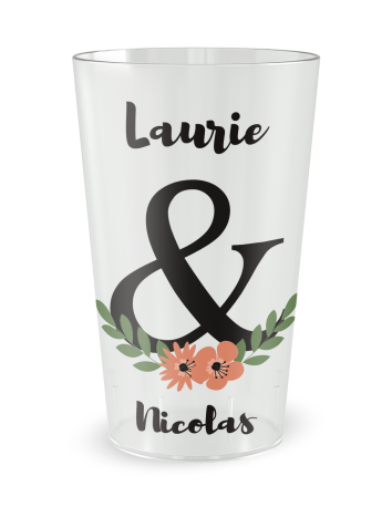 Gobelet transparent - Prénom - mariage date - Ecocup