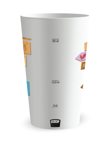 Gobelet blanc Graduation - direction mariage - Ecocup