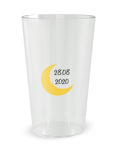 Gobelet transparent de dos - mariage marocain - Ecocup