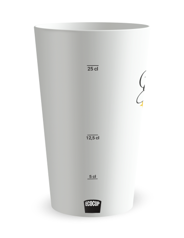 Witte beker met maatverdeling - Marokkaanse trouwbeker - Ecocup