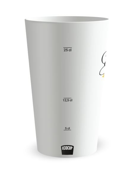 Witte beker met maatverdeling - Marokkaanse trouwbeker - Ecocup