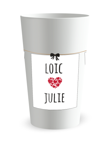 Gobelet transparent de face - mariage photo guirlande - Ecocup 2