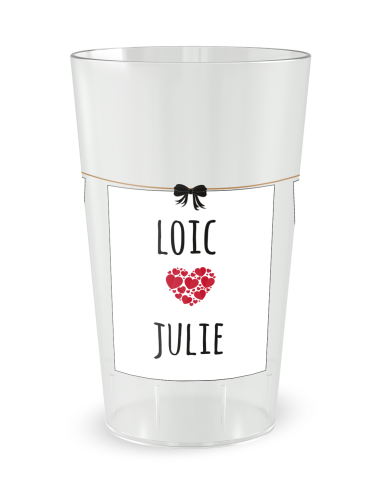 Gobelet transparent - Prénom - mariage photo guirlande - Ecocup