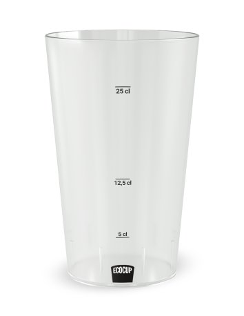 Transparante beker aan de voorkant - huwelijksbeker vintage medaillon - Ecocup 2