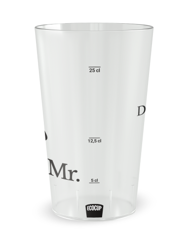 Gobelet transparent Graduation - mariage mister and mister - Ecocup