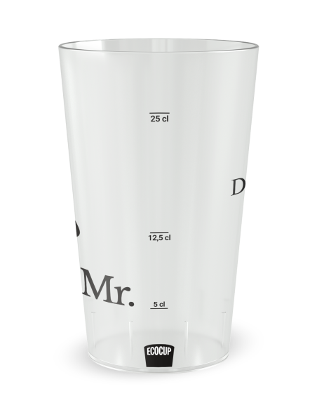 Gobelet transparent Graduation - mariage mister and mister - Ecocup